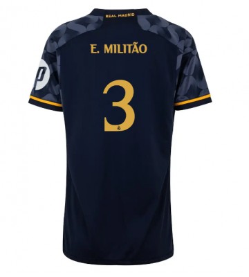 Real Madrid Eder Militao #3 Segunda Equipación Mujer 2023-24 Manga Corta